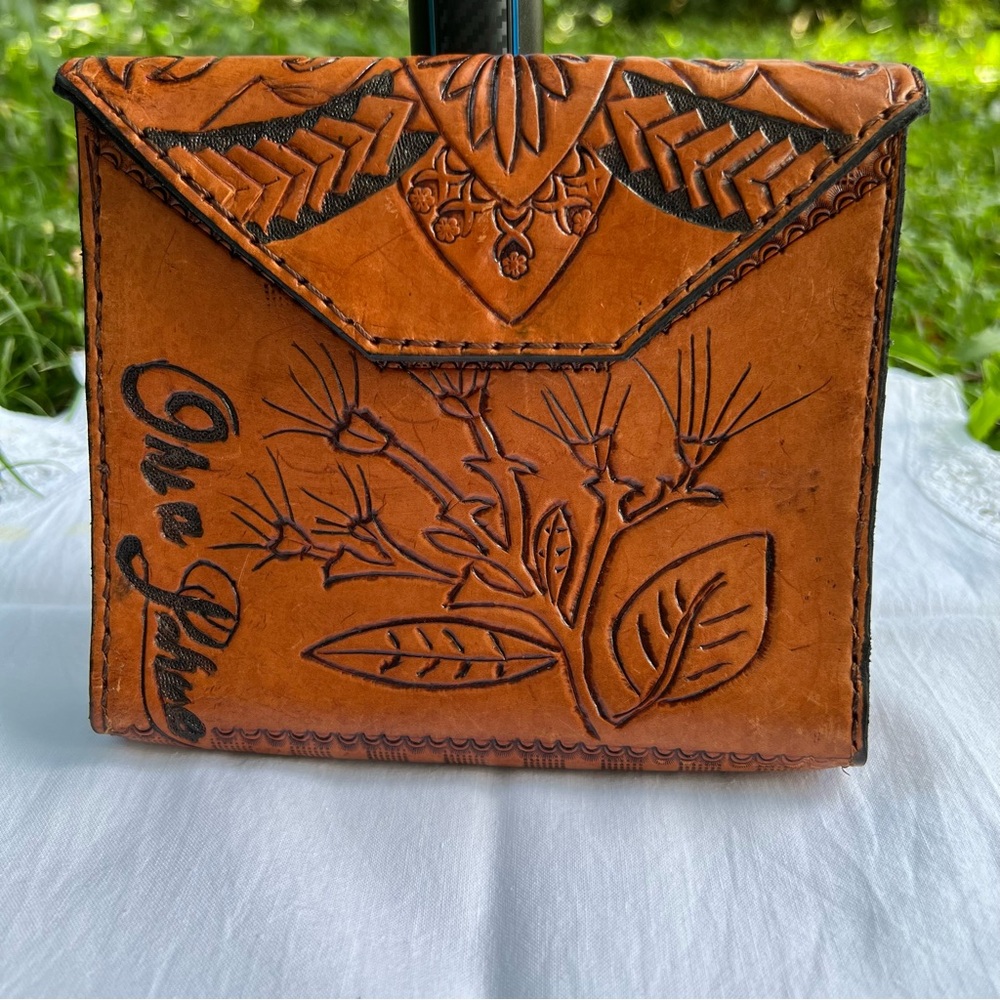 Leather Handmade in Hawaii Ohia Lehua Clutch Belt Bag